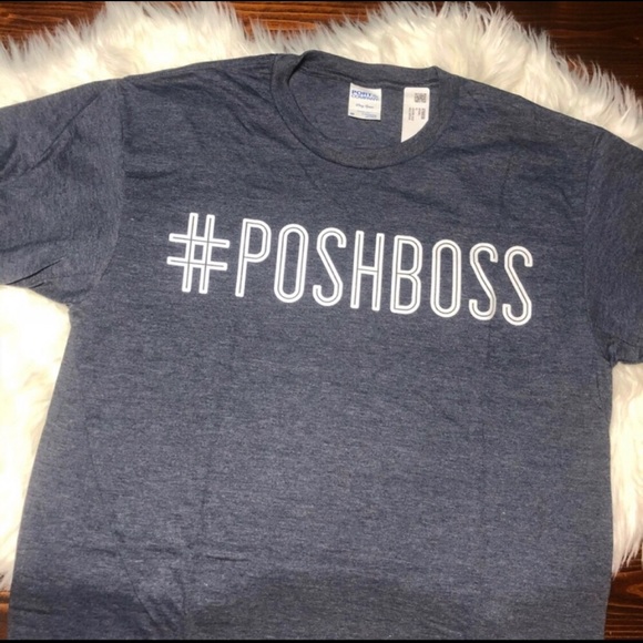 Posh Boss T-shirt Heather Blue Gray Posh Tee - Picture 3 of 6